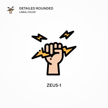 Zeus-1 vektör simgesi. Modern vektör illüstrasyon kavramları. Düzenlemesi ve kişiselleştirmesi kolay.