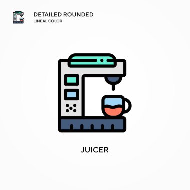 Meyve sıkacağı vektör simgesi. Modern vektör illüstrasyon kavramları. Düzenlemesi ve kişiselleştirmesi kolay.