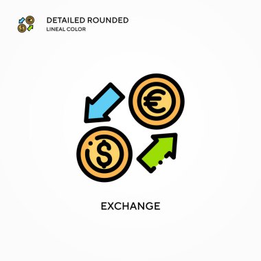 Vektör simgesini değiştir. Modern vektör illüstrasyon kavramları. Düzenlemesi ve kişiselleştirmesi kolay.