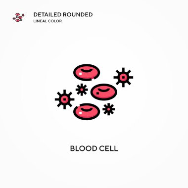 Kan hücresi vektör simgesi. Modern vektör illüstrasyon kavramları. Düzenlemesi ve kişiselleştirmesi kolay.