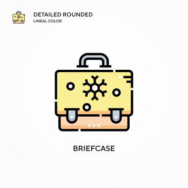 Evrak çantası vektör simgesi. Modern vektör illüstrasyon kavramları. Düzenlemesi ve kişiselleştirmesi kolay.