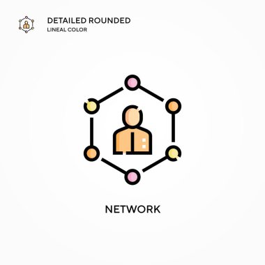 Ağ vektör simgesi. Modern vektör illüstrasyon kavramları. Düzenlemesi ve kişiselleştirmesi kolay.