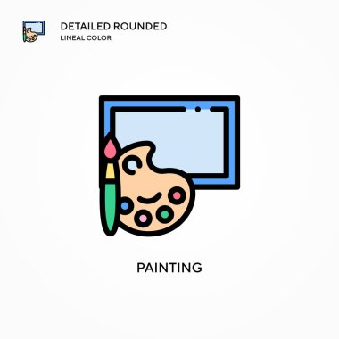 Vektör simgesi boyanıyor. Modern vektör illüstrasyon kavramları. Düzenlemesi ve kişiselleştirmesi kolay.