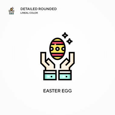 Paskalya yumurtası ikonu. Modern vektör illüstrasyon kavramları. Düzenlemesi ve kişiselleştirmesi kolay.