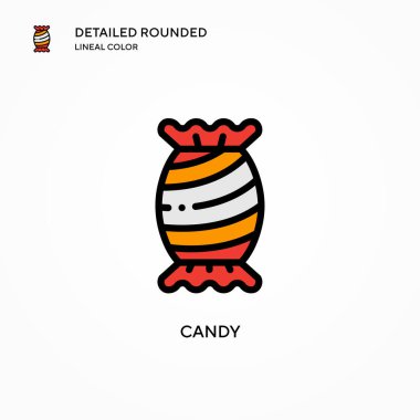 Şeker vektör simgesi. Modern vektör illüstrasyon kavramları. Düzenlemesi ve kişiselleştirmesi kolay.