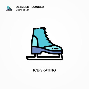 Buz pateni vektör ikonu. Modern vektör illüstrasyon kavramları. Düzenlemesi ve kişiselleştirmesi kolay.