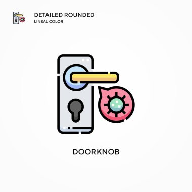 Kapı kolu vektör simgesi. Modern vektör illüstrasyon kavramları. Düzenlemesi ve kişiselleştirmesi kolay.