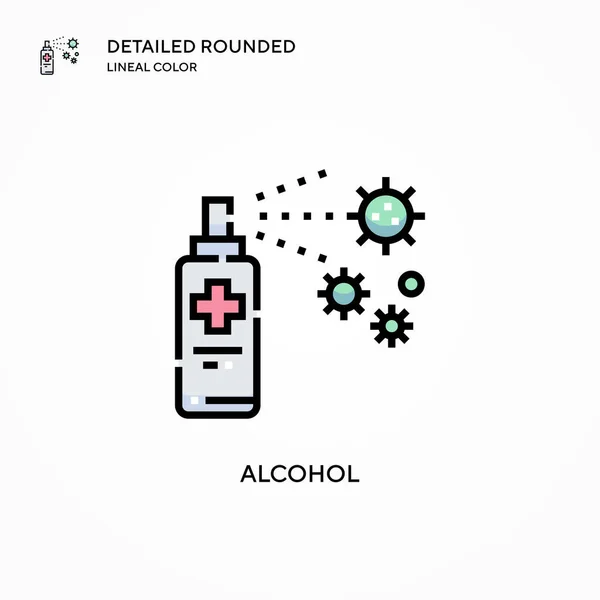 Icono Vector Alcohol Conceptos Modernos Ilustración Vectorial Fácil Editar Personalizar — Vector de stock