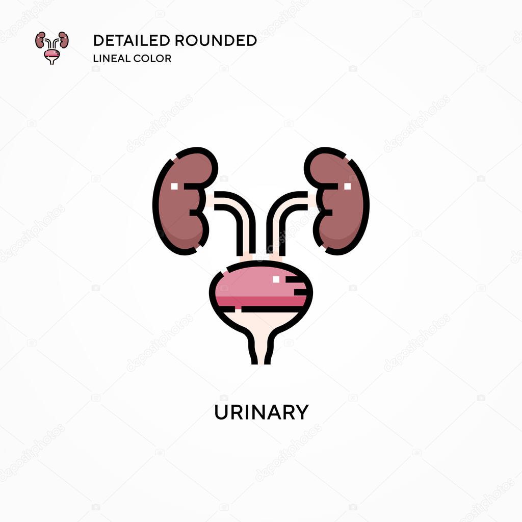 Urinary vector icon. Modern vector illustration concepts. Easy to edit and customize.