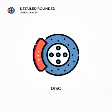 Disk vektör simgesi. Modern vektör illüstrasyon kavramları. Düzenlemesi ve kişiselleştirmesi kolay.