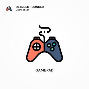 Gamepad vektör simgesi. Modern vektör illüstrasyon kavramları. Düzenlemesi ve kişiselleştirmesi kolay.