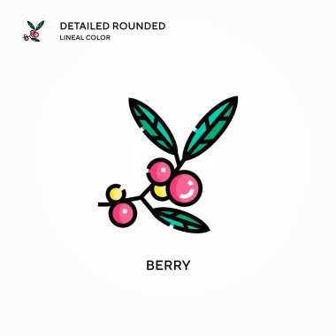 Böğürtlen vektör simgesi. Modern vektör illüstrasyon kavramları. Düzenlemesi ve kişiselleştirmesi kolay.