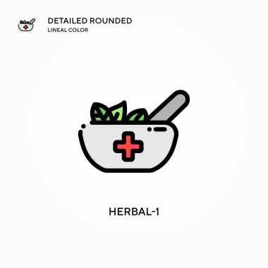 Bitkisel-1 vektör simgesi. Modern vektör illüstrasyon kavramları. Düzenlemesi ve kişiselleştirmesi kolay.