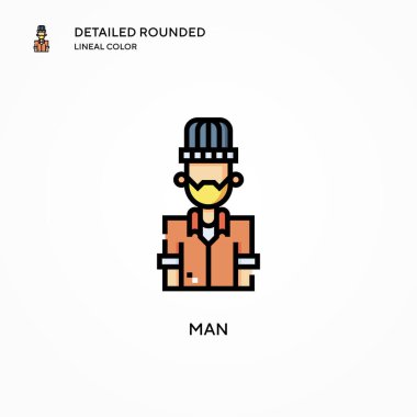 İnsan vektör simgesi. Modern vektör illüstrasyon kavramları. Düzenlemesi ve kişiselleştirmesi kolay.
