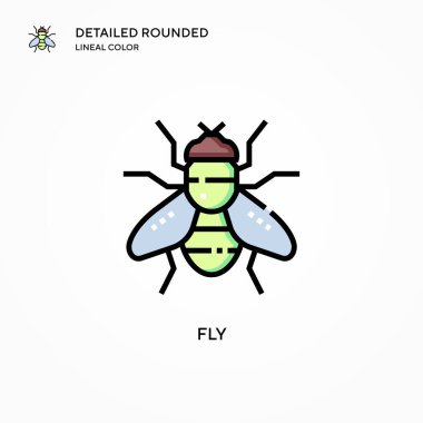 Vektör simgesini uçur. Modern vektör illüstrasyon kavramları. Düzenlemesi ve kişiselleştirmesi kolay.