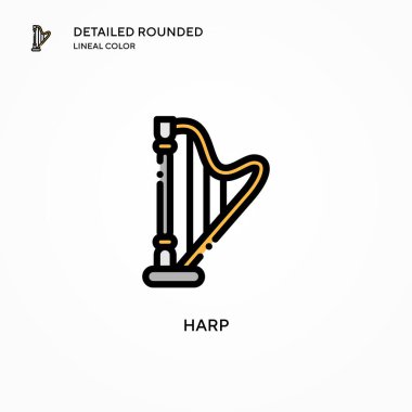 Arp vektör simgesi. Modern vektör illüstrasyon kavramları. Düzenlemesi ve kişiselleştirmesi kolay.