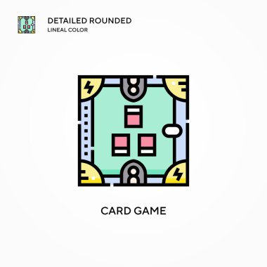 Kart oyunu vektör simgesi. Modern vektör illüstrasyon kavramları. Düzenlemesi ve kişiselleştirmesi kolay.