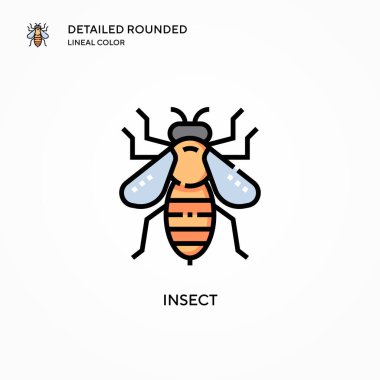 Böcek vektör simgesi. Modern vektör illüstrasyon kavramları. Düzenlemesi ve kişiselleştirmesi kolay.