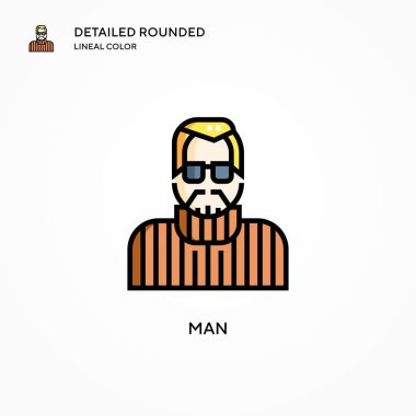 İnsan vektör simgesi. Modern vektör illüstrasyon kavramları. Düzenlemesi ve kişiselleştirmesi kolay.