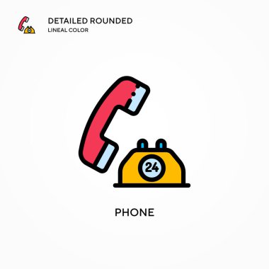 Telefon vektör simgesi. Modern vektör illüstrasyon kavramları. Düzenlemesi ve kişiselleştirmesi kolay.