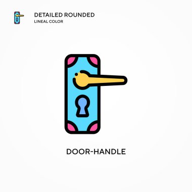 Kapı kolu vektör simgesi. Modern vektör illüstrasyon kavramları. Düzenlemesi ve kişiselleştirmesi kolay.