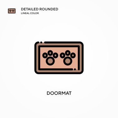 Doormat vektör simgesi. Modern vektör illüstrasyon kavramları. Düzenlemesi ve kişiselleştirmesi kolay.