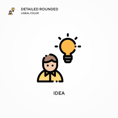 Fikir vektör simgesi. Modern vektör illüstrasyon kavramları. Düzenlemesi ve kişiselleştirmesi kolay.