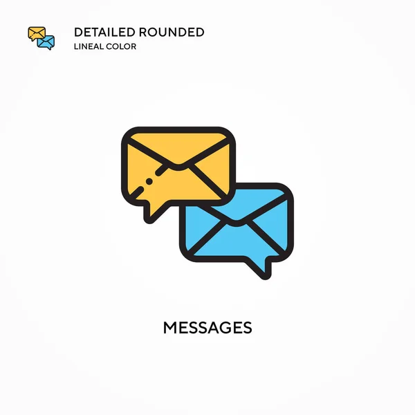 Messages Vector Icon Modern Vector Illustration Concepts Easy Edit Customize — Stock Vector