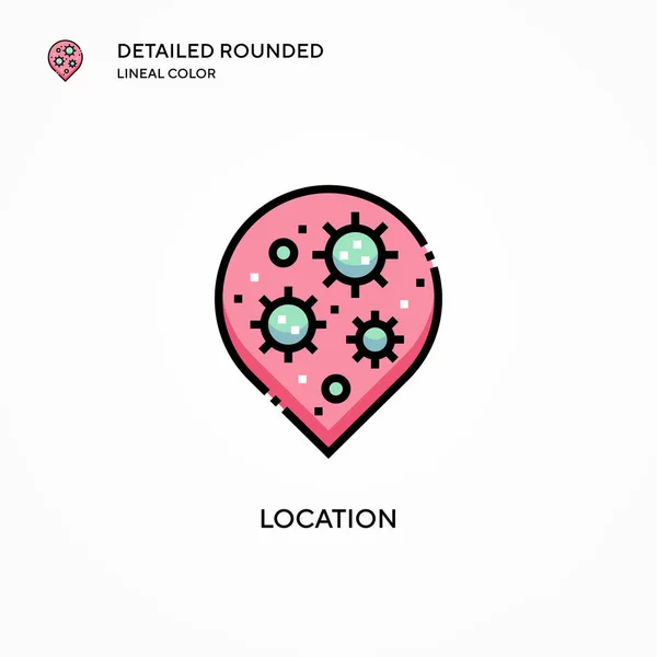 Location Vector Icon Modern Vector Illustration Concepts Easy Edit Customize — Stock Vector