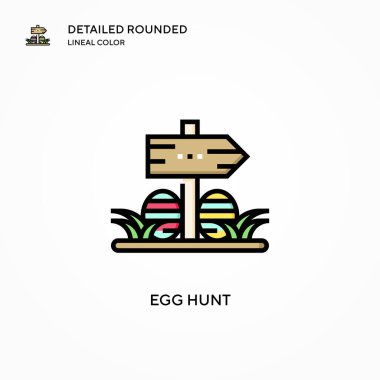 Yumurta avı vektör simgesi. Modern vektör illüstrasyon kavramları. Düzenlemesi ve kişiselleştirmesi kolay.