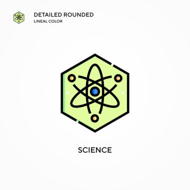 Bilim vektör simgesi. Modern vektör illüstrasyon kavramları. Düzenlemesi ve kişiselleştirmesi kolay.