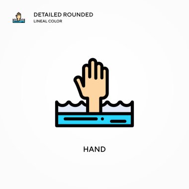 El vektör simgesi. Modern vektör illüstrasyon kavramları. Düzenlemesi ve kişiselleştirmesi kolay.