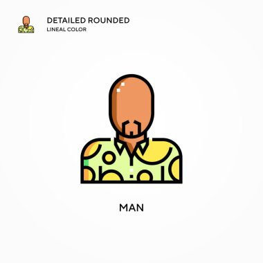 İnsan vektör simgesi. Modern vektör illüstrasyon kavramları. Düzenlemesi ve kişiselleştirmesi kolay.
