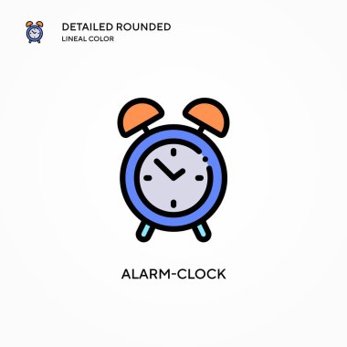 Alarm saat vektör simgesi. Modern vektör illüstrasyon kavramları. Düzenlemesi ve kişiselleştirmesi kolay.