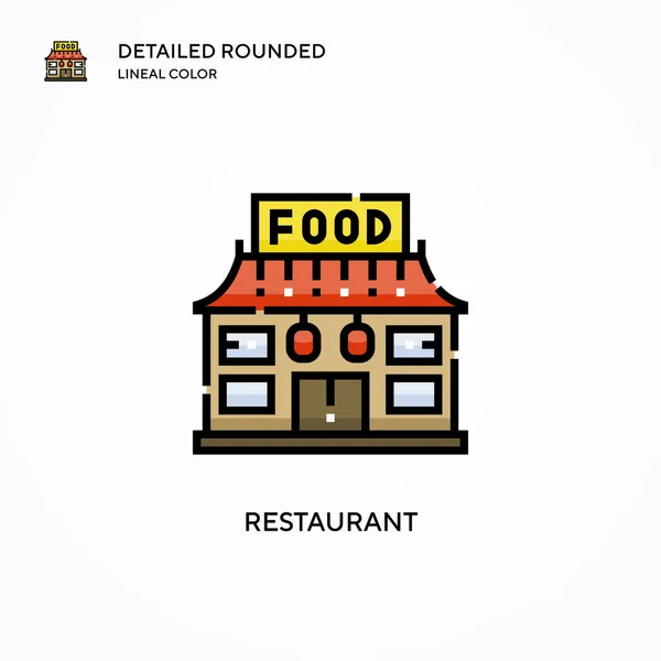 Εικονίδιο Φορέα Εστιατόριο Σύγχρονες Έννοιες Διανυσματικής Απεικόνισης Εύκολο Επεξεργαστείτε Και — Διανυσματικό Αρχείο