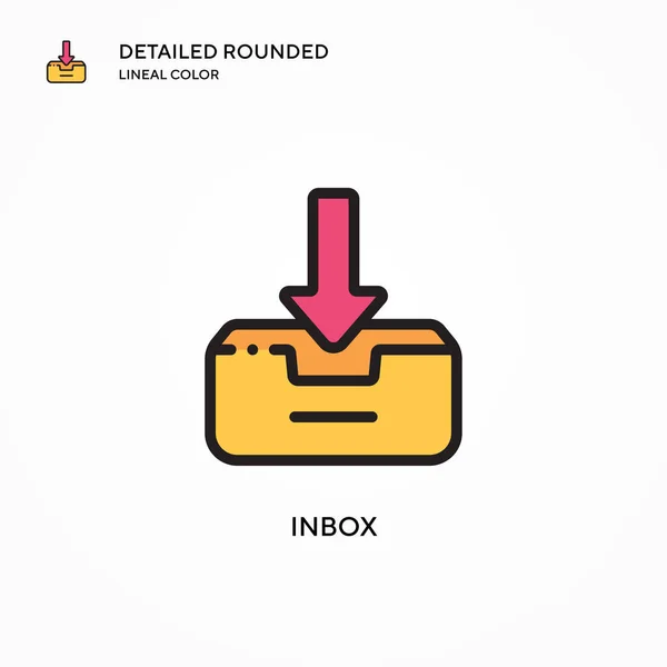 Ícone Vetorial Caixa Entrada Conceitos Modernos Ilustração Vetorial Fácil Editar — Vetor de Stock