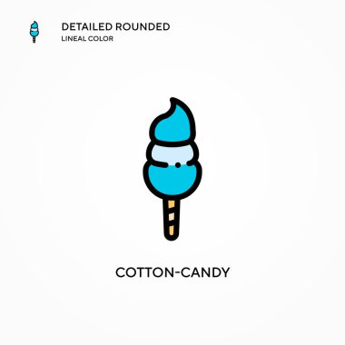 Pamuk helva vektör ikonu. Modern vektör illüstrasyon kavramları. Düzenlemesi ve kişiselleştirmesi kolay.