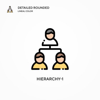 Hiyerarşi-1 vektör simgesi. Modern vektör illüstrasyon kavramları. Düzenlemesi ve kişiselleştirmesi kolay.