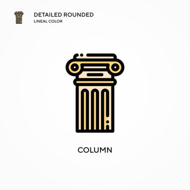 Sütun vektör simgesi. Modern vektör illüstrasyon kavramları. Düzenlemesi ve kişiselleştirmesi kolay.