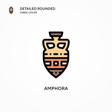 Amforo vektör simgesi. Modern vektör illüstrasyon kavramları. Düzenlemesi ve kişiselleştirmesi kolay.