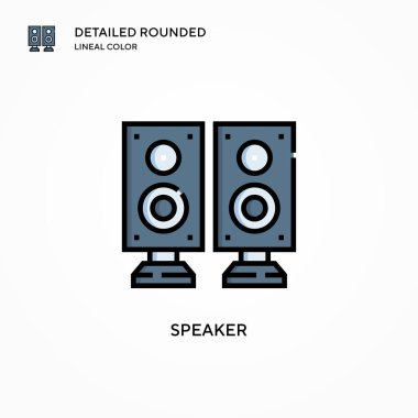 Sözcü vektör simgesi. Modern vektör illüstrasyon kavramları. Düzenlemesi ve kişiselleştirmesi kolay.