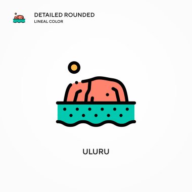 Uluru vektör simgesi. Modern vektör illüstrasyon kavramları. Düzenlemesi ve kişiselleştirmesi kolay.