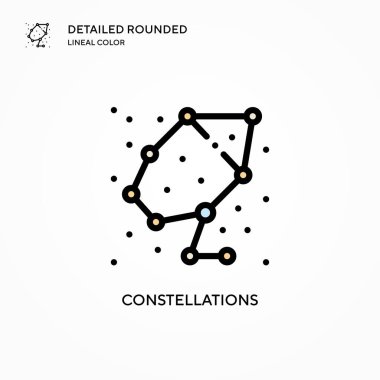 Takımyıldız vektör simgesi. Modern vektör illüstrasyon kavramları. Düzenlemesi ve kişiselleştirmesi kolay.