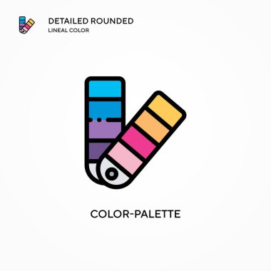 Renk paleti vektör simgesi. Modern vektör illüstrasyon kavramları. Düzenlemesi ve kişiselleştirmesi kolay.