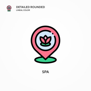 Spa vektör simgesi. Modern vektör illüstrasyon kavramları. Düzenlemesi ve kişiselleştirmesi kolay.