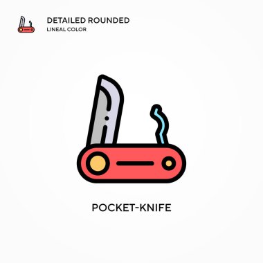 Çakı vektör ikonu. Modern vektör illüstrasyon kavramları. Düzenlemesi ve kişiselleştirmesi kolay.