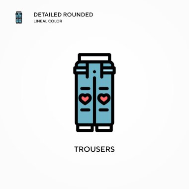 Pantolon vektör simgesi. Modern vektör illüstrasyon kavramları. Düzenlemesi ve kişiselleştirmesi kolay.