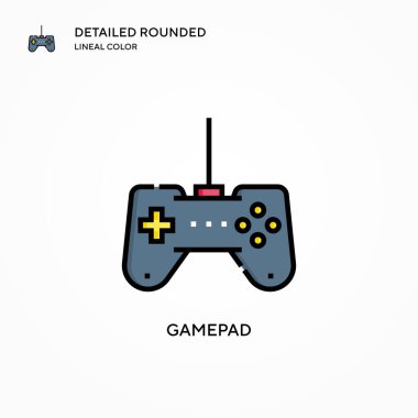 Gamepad vektör simgesi. Modern vektör illüstrasyon kavramları. Düzenlemesi ve kişiselleştirmesi kolay.