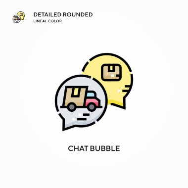 Sohbet balonu vektör simgesi. Modern vektör illüstrasyon kavramları. Düzenlemesi ve kişiselleştirmesi kolay.