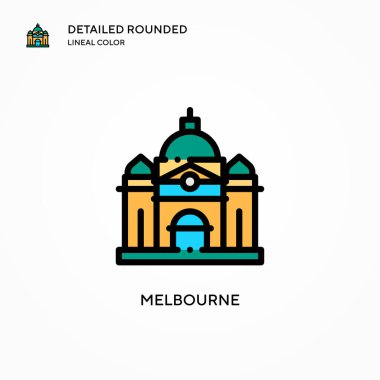 Melbourne vektör simgesi. Modern vektör illüstrasyon kavramları. Düzenlemesi ve kişiselleştirmesi kolay.